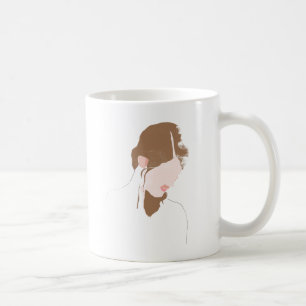 Modern kontur Porträtt Kaffemugg