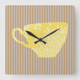 Modern Kopp & Rand Fyrkantig Klocka