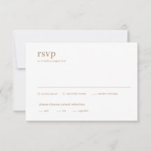 Modern koppar minimalistisk bröllop