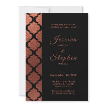 Modern Koppar & Svart Elegant Marockansk Bröllop