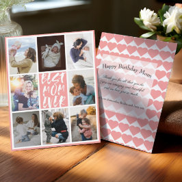 Modern koral 8 Photo Collage Best Mamma någonsin