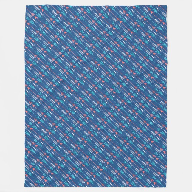 Modern koral- och skalpilar i Böhmen Fleecefilt (Framsidan)