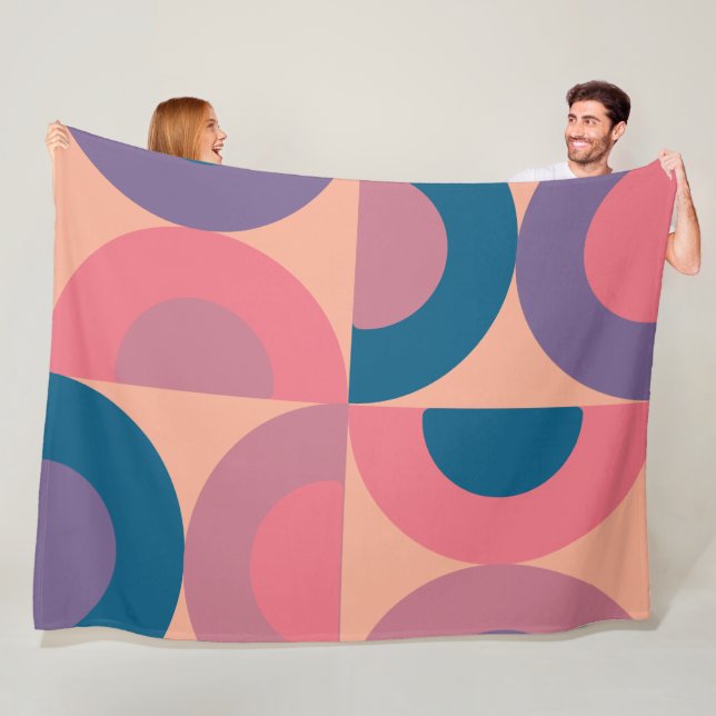 Modern koralhav i mitten av århundradet fleecefilt (På plats)