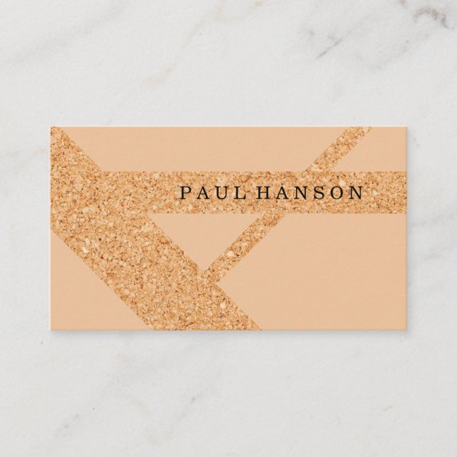 Modern Kork-utskriftsdesign Visitkort (Framsida)