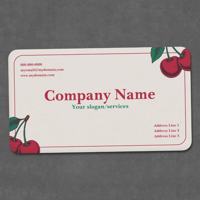 Modern Körsbär Visitkort (Modern Cherry Business Card)