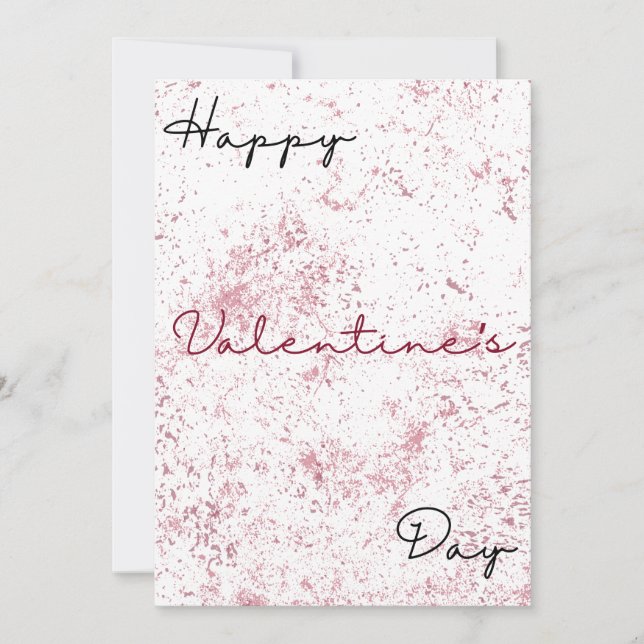 Modern kort för svarta och röda, enkla hjärtdagar (Framsida)