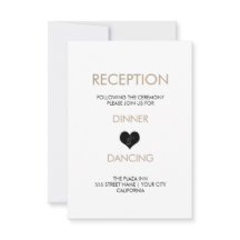 Modern kort för svartvitt hjärta