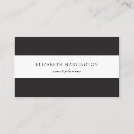 Modern kort. Svart och vitt rand. Abstrakt Visitkort