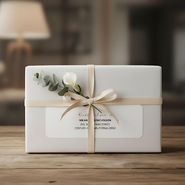 Modern kortaste returadress etikett (Skapare uppladdad)