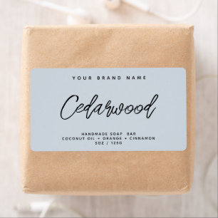 Modern kosmetikaetikett för enkel tvål och elegant fraktsedel