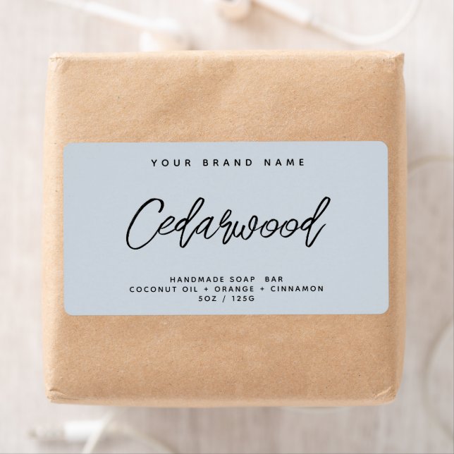 Modern kosmetikaetikett för enkel tvål och elegant fraktsedel (Insitu)