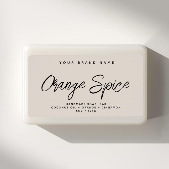 Modern kosmetikaetikett för enkel tvål och elegant fraktsedel (Skapare uppladdad)