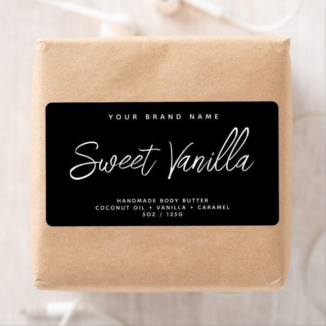 Modern kosmetikaetikett för kroppssmör av enkel el fraktsedel (Insitu)