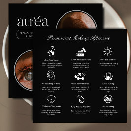 Modern Kosmetisk Permanent Makeup Eftervårdskort Tack Kort