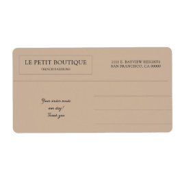 Modern Kraft Business Returadress Shipping Fraktsedel