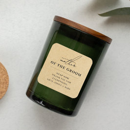 Modern Kraft Mor Brudgumma Present Fyrkantigt Klistermärke