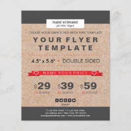 Modern Kraft Rand-dekorfärg 4,5" x 5,6" Flyer