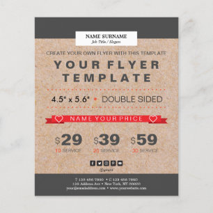 Modern Kraft Rand-dekorfärg 4,5" x 5,6" Flyer