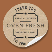 Modern Kraft Rustic Black Tack Bakery