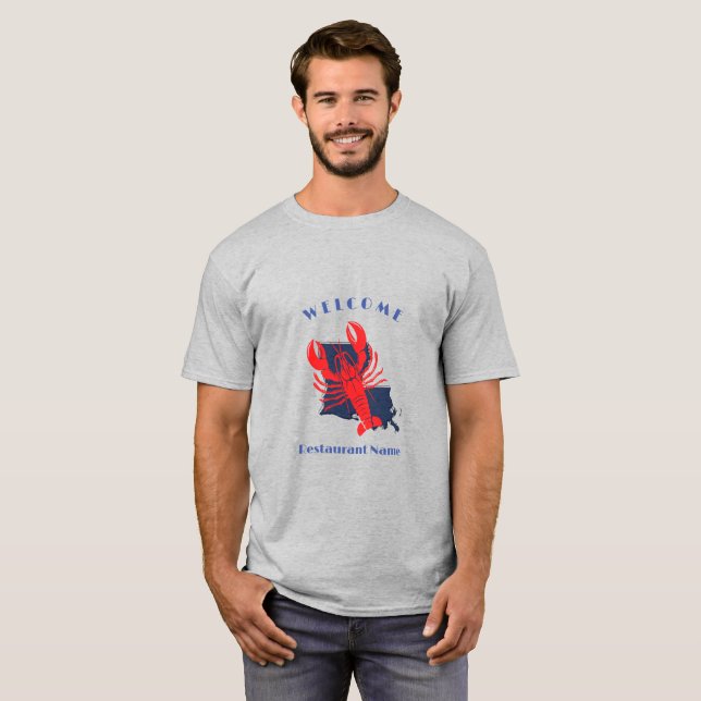 Modern kräftor Louisiana-användarnamn T Shirt (Hel framsida)