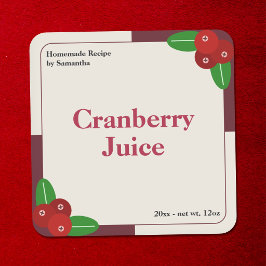 Modern kranberry juice etikett dekal