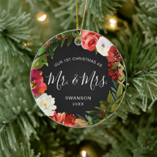 Modern krandefoto Nyligen första jul Julgransprydnad Keramik