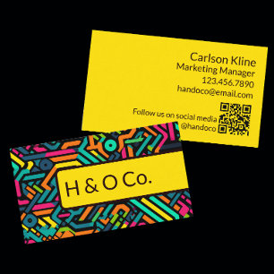 Modern Kreativ, fet QR-Affärskort Visitkort