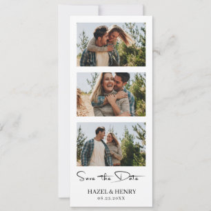 Modern Kreativ Photo Booth Strip Spara Datumet