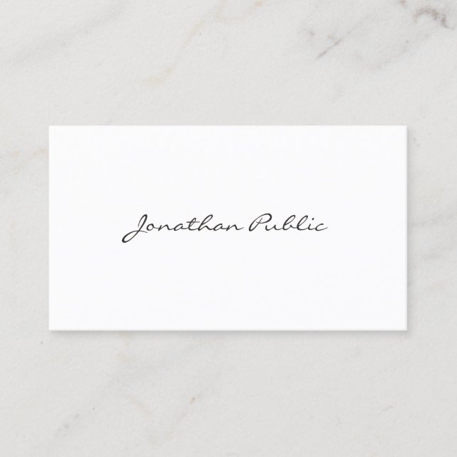 Modern Kreativ Professionell Minimalistisk Elegant Visitkort (Framsida)