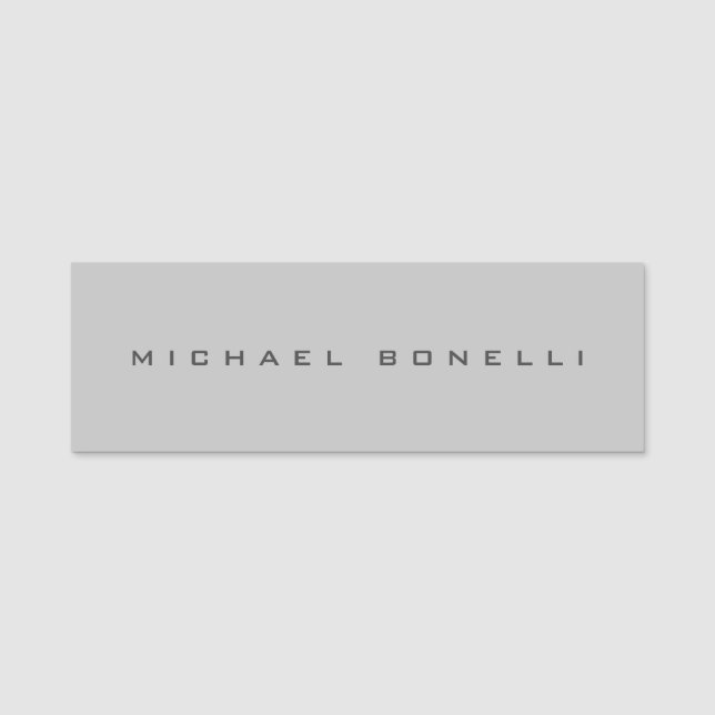 Modern Kreativ Trendig Grått Add Namn Namnbricka (Framsida)