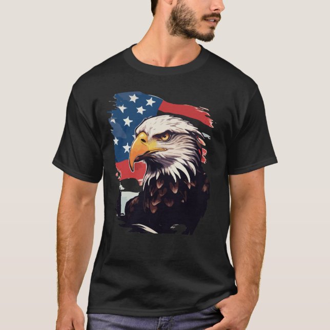 modern kreativ vintage retro adler design t shirt (Framsida)