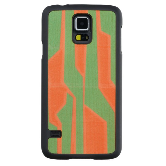 Modern krets I Carved Lönn Galaxy S5 Slim Skal (Baksidan)