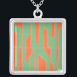 Modern krets I Silverpläterat Halsband<br><div class="desc">Mönster</div>