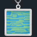 Modern krets V Silverpläterat Halsband<br><div class="desc">Mönster</div>