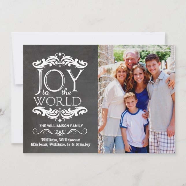 Modern kretskort till världens platta fotoport julkort (Framsida)