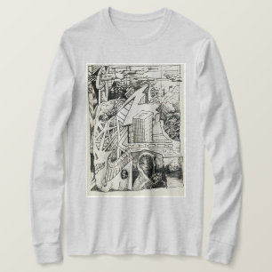 "Modern krigföring" bläck-teckning Basic T-shirt