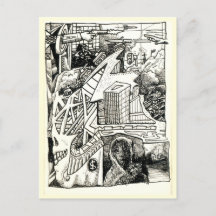 "Modern krigföring", bläck teckning