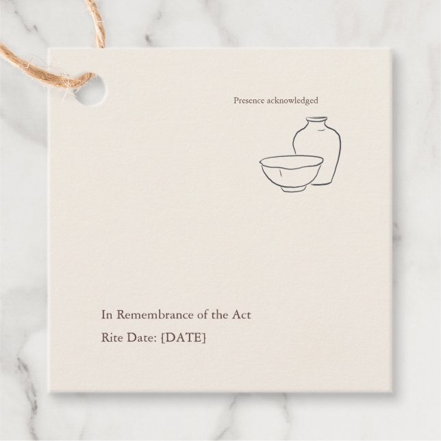 Modern kristen dop gudförälder gåvor etiketter (Framsida)