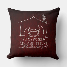 Modern kristen julklapp kudde