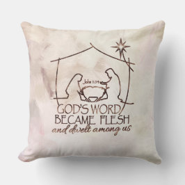 Modern kristen julklapp kudde