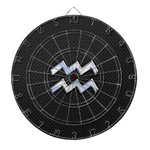 Modern krom som Aquarius Zodiac-signal på orm Darttavla