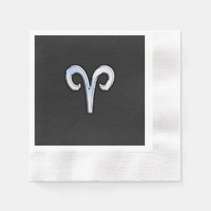 Modern krom som Aries Zodiac-tecken Pappersservett