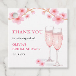 Modern Kronblad & Prosecco Bröllopsfest Tack  Gåvor Etiketter