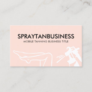 Modern kroppsbrunspray i rosa nyans visitkort