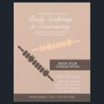 Modern kroppskonturering Kroppsskulptur Massage Reklamblad<br><div class="desc">Kroppskonturering & Kroppsskulptur för Massage Terapeut - Träterapi Flyer</div>