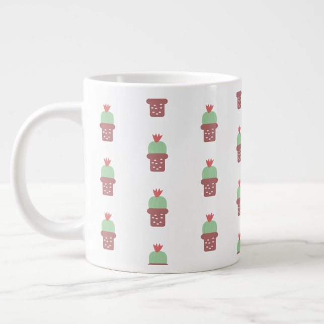 Modern krukväxt Enkel kaktus Jumbo Mugg (Vänster)