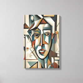 Modern kubist Porträtt Abstrakt Wall Art Canvas