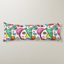 Modern kubistisk Abstrakt Artsy Female Ansikte Kroppskudde