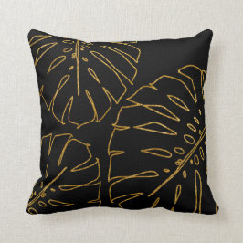 Modern kudde vid Tropical Guld Monstera
