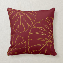 Modern kudde vid Tropical Guld Monstera